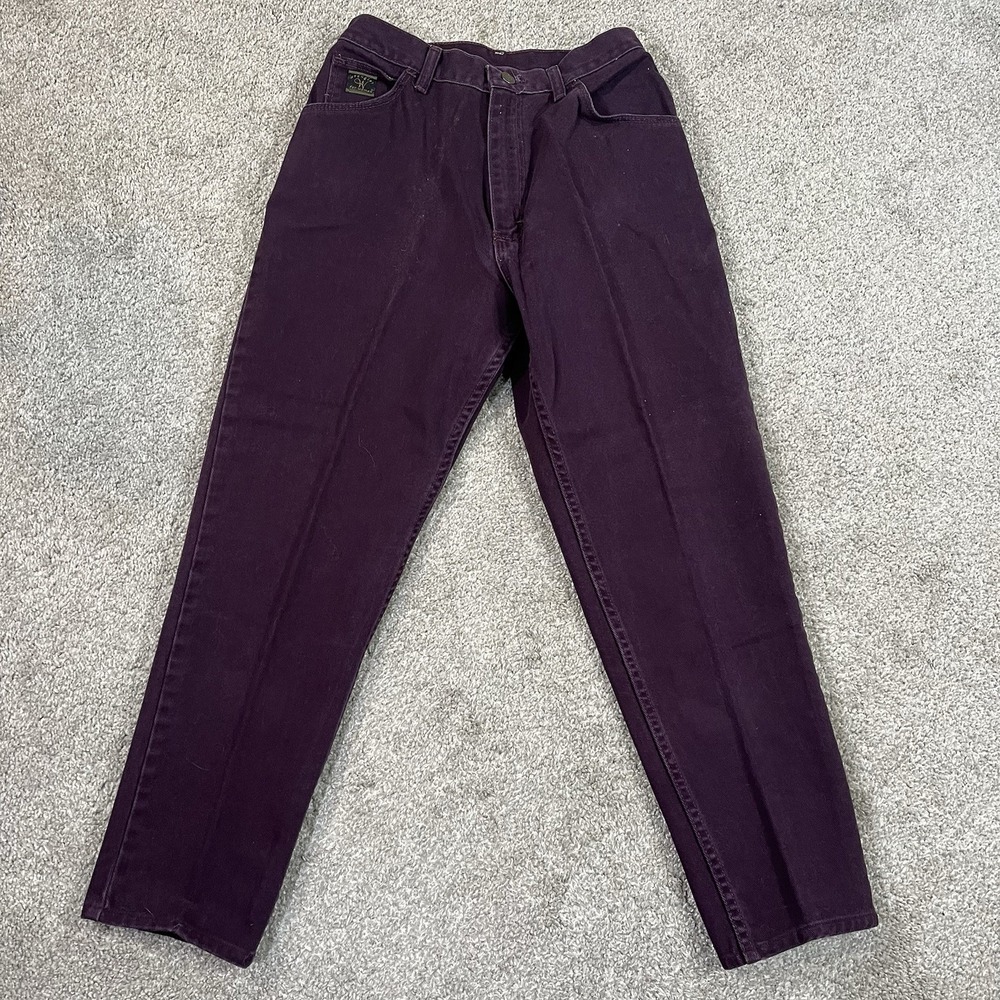 Wrangler Jeans 28x27 Purple‎ High Rise Tapered VTG USA Cotton Mom Denim Women